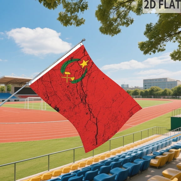 1pc Flag of the People'S Republic of the Congo Textured Effect Flag Durable Polyester one-Sided Outdoor Decorative Banner Home Patio Flags Yard