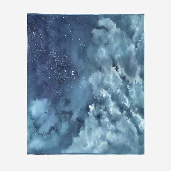 1pc of Flannel Blanket Featuring a Cloud Design, Suitable for All Seasons, Soft And Warm, Perfect for Use on a Bed, in a Car, at The Office, During Camping, And While Traveling. This Lightweight Prin