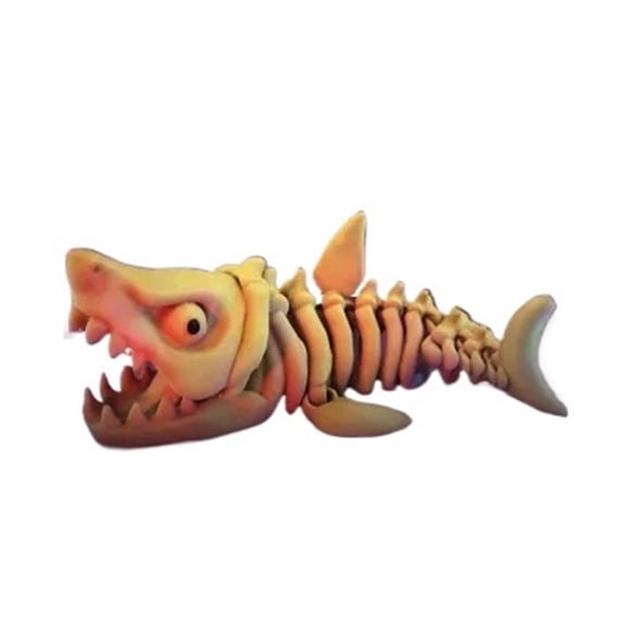 1pc | Flexible for Skeleton Megalodon - an ancient giant | Interactive Figurine | 3D Printed | Gift Item