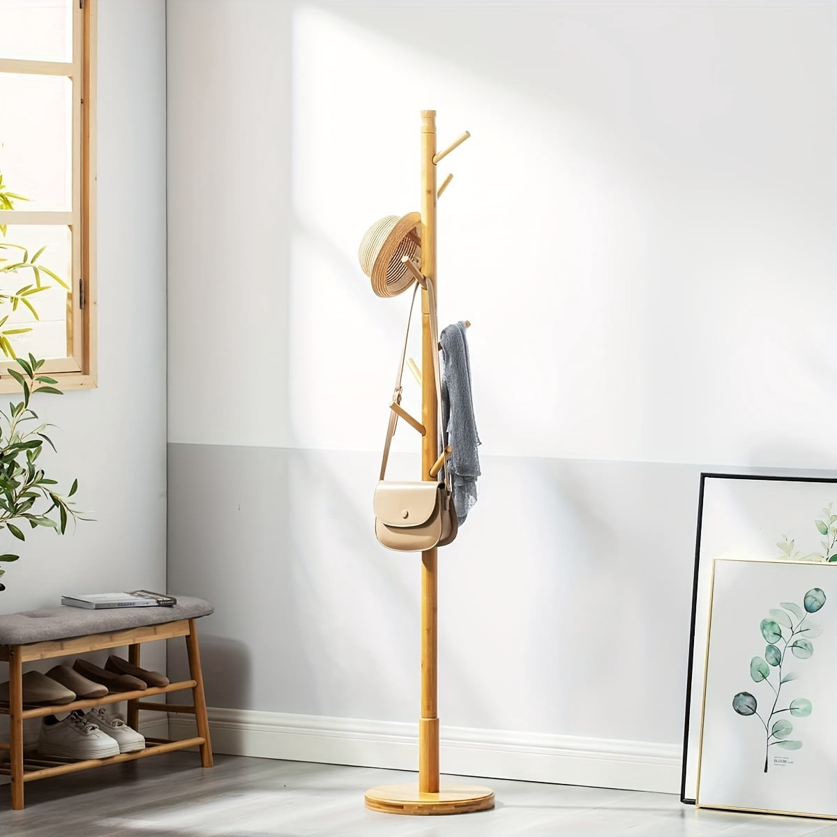 1pc Floor-Standing Coat Rack, Bedroom Simple Combination Hanging Coat ...