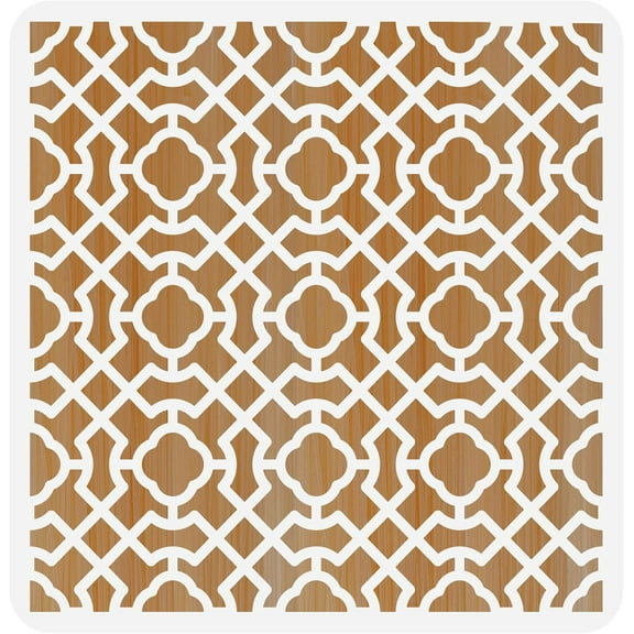 1pc Floor Stencil 11.8x11.8 inch Mandala Tile Stencil Template Plastic Traditional Grille Stencil Large Reusable Mandala Stencils for Painting on Floor Wall Tile Fabric Furniture