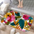 thumbnail image 1 of 1pc Floral and Bird Pattern Absorbent Non-Slip Bathroom Thickened Flannel Rug Decor,Soft,Quick Drying,Suitable For Indoor/outdoor Use,Bathrooms,Bedrooms,Kitchens,Terrace,Laundry Rooms,16"x24", 1 of 9