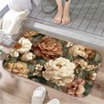thumbnail image 1 of 1pc Floral Pattern Absorbent Non-Slip Bathroom Thickened Flannel Rug Decor,Soft,Quick Drying,Suitable For Indoor/outdoor Use,Bathrooms,Bedrooms,Kitchens,Terrace,Laundry Rooms,16"x24", 1 of 9