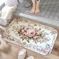 thumbnail image 1 of 1pc Floral Pattern Tablecloth Absorbent Non-Slip Bathroom Thickened Flannel Rug Decor,Soft,Quick Drying,Suitable For Indoor/outdoor Use,Bathrooms,Bedrooms,Kitchens,Terrace,Laundry Rooms,16"x24", 1 of 9