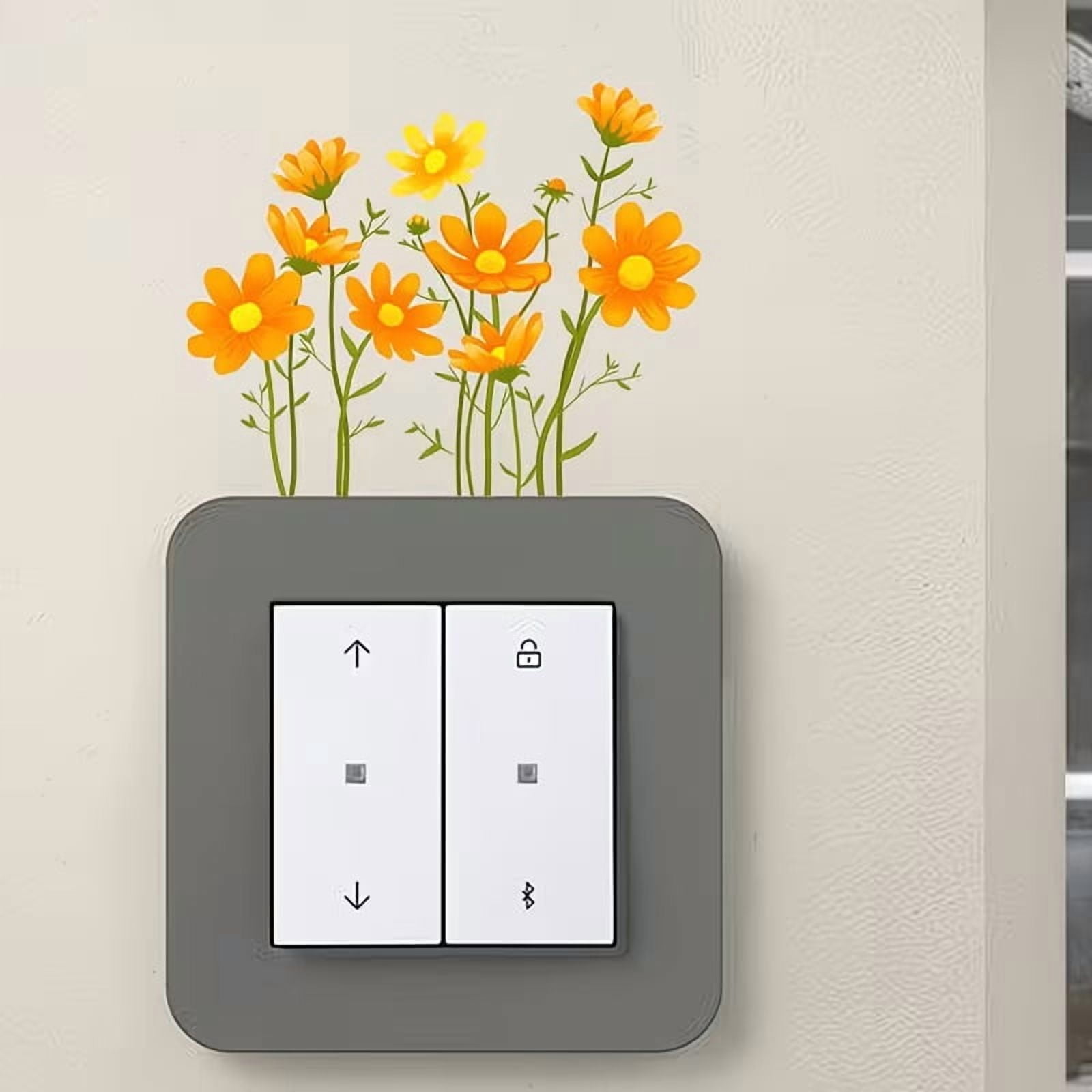 1pc Floral Switch Wall Sticker - Seasonal Home Decor for All Seasons ...