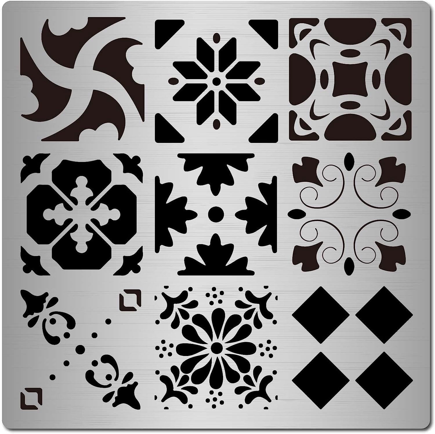 1pc Flower Geometric Stencils Metal Die Cuts Plaques Cutting Dies  Symmetrical Pattern Template Tool for Painting - Walmart.com, image size:1500x1497