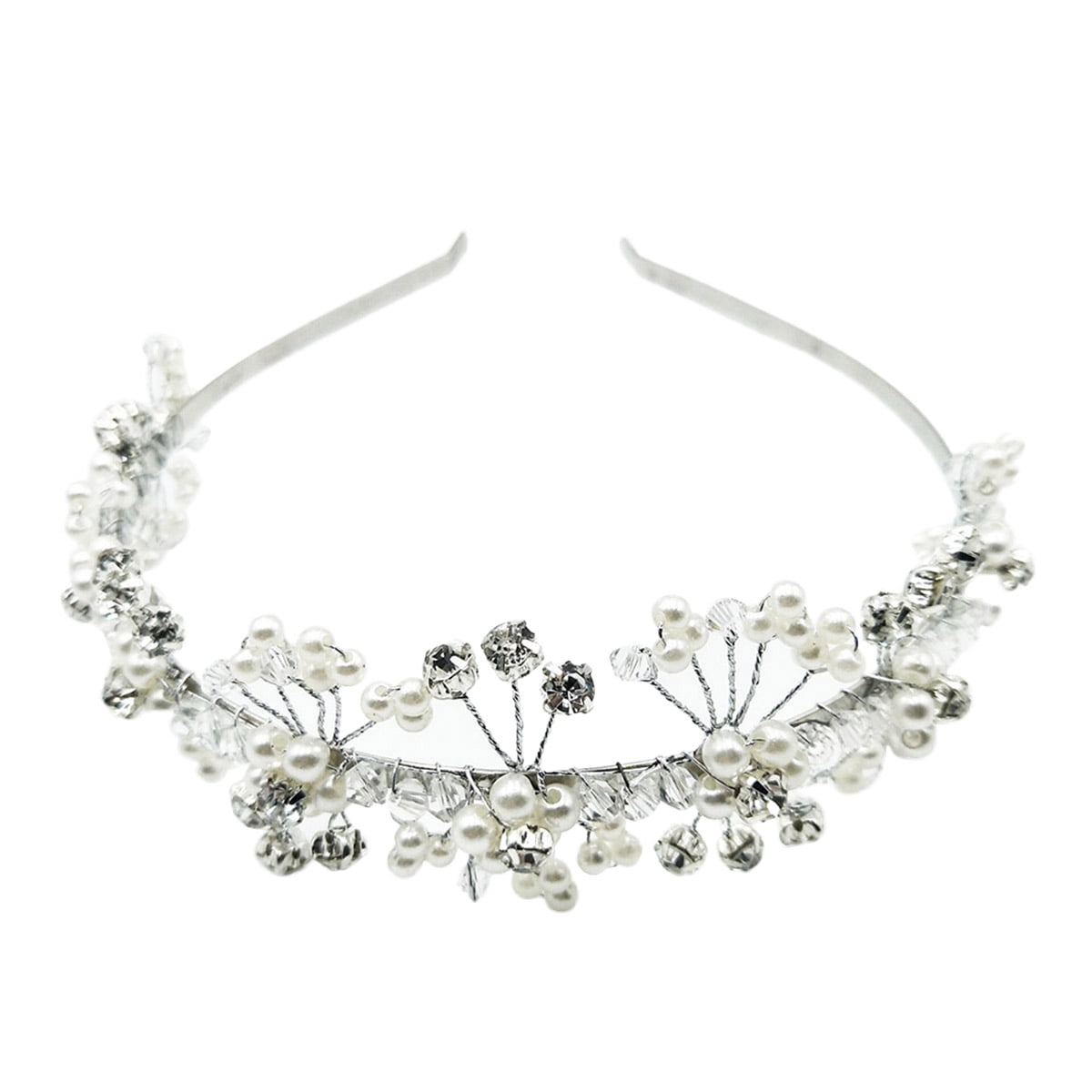 1pc Flowers Leaves Headband Rhinestone Headdress Hair Clasp Handcraft