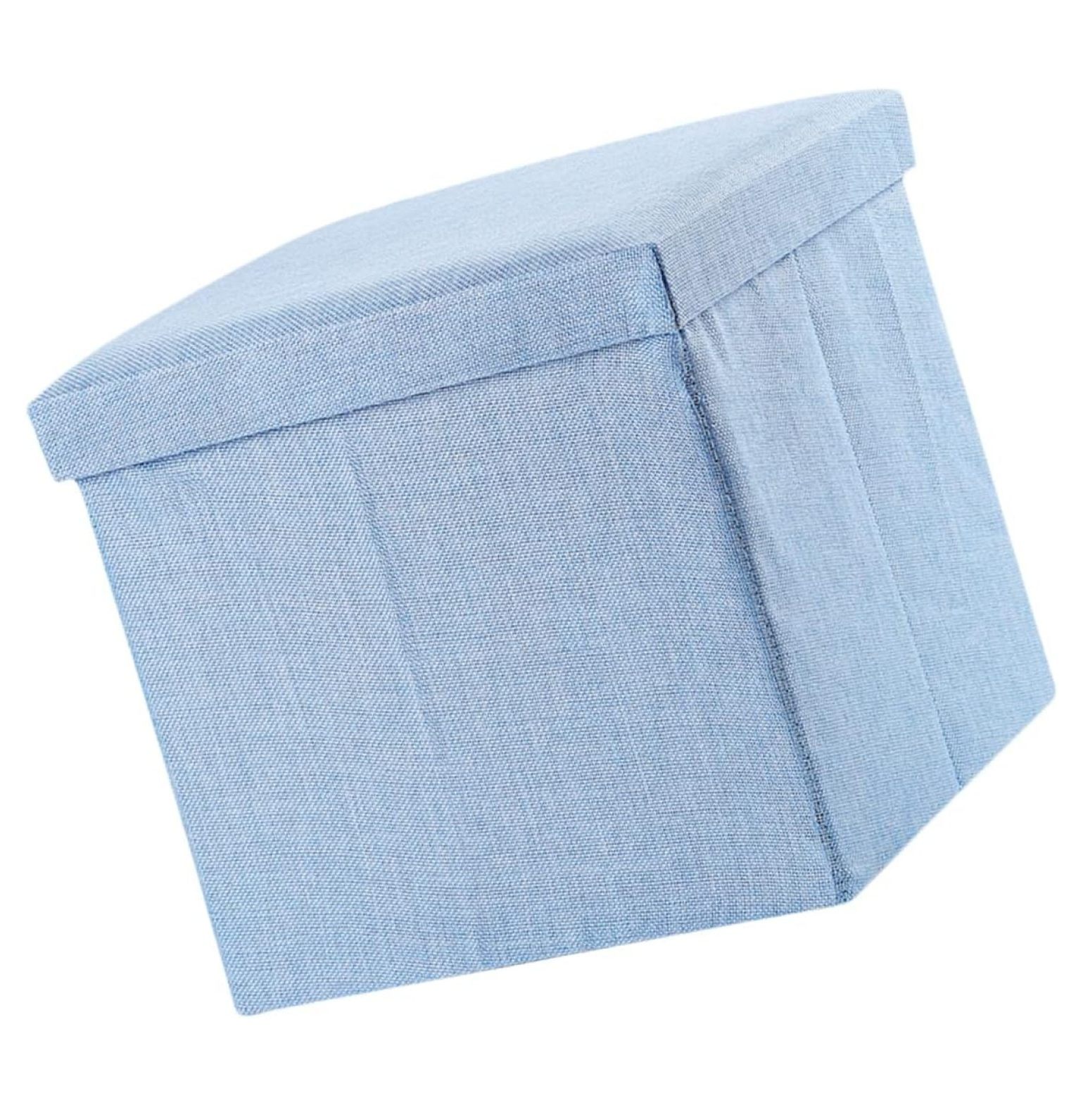 1pc Foldable Sundries Storage Boxes Folding Storage Ottoman Cube Foot