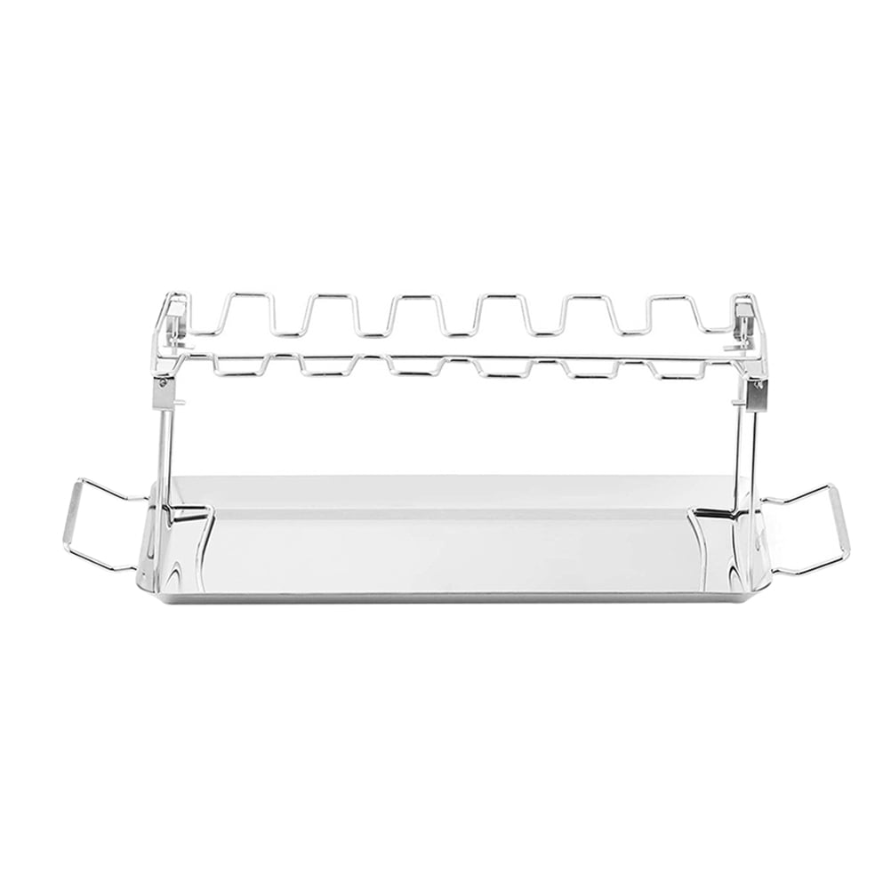 1pc Folding Drumstick Roasting Rack Stainless Steel Grill Rack Outdoor