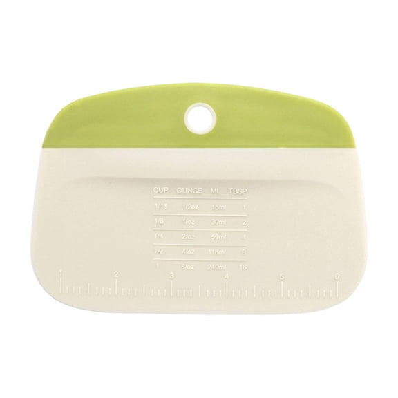 1pc Food-grade Dough Scraper,Plastic Multi - Purpose Kitchen Pastry Cutting Tool,Flexible Bowl Scraper with Curved Edge,Cake Baking Bench Scraper,Kitchen Cooking Accessories,5.9''x4.13''(Green)