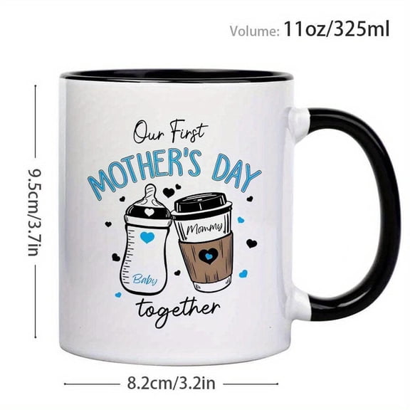1pc Footprint Name First Mother s Day Mug 11oz Coffee Cup with Mom Design New Mom Dishwasher Keepsake Breast Milk Formula Labels Text