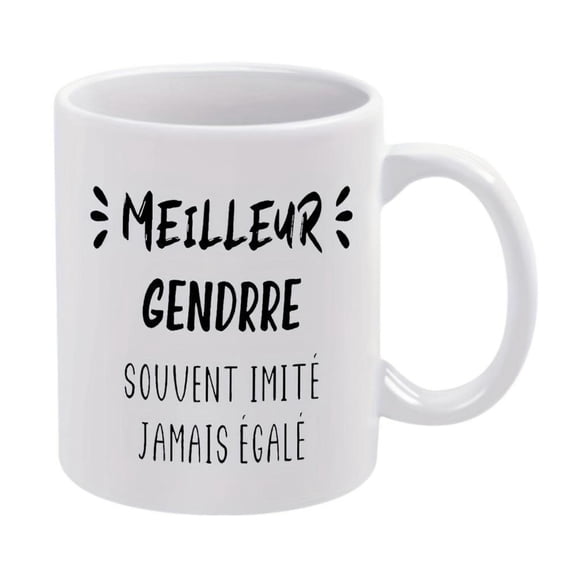 1pc French Text Coffee Mug with French Language Meilleur Genre Best Gender Souvent Inutile Mais Utile Useless But Useful Phrases 11oz White Ceramic Cup French Slang Design French Learners