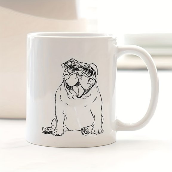 1pc, Frenchie Bulldog Mug, Dog Lover Gift, Frenchie Owner Present, Gift For Dad, Gift For Father