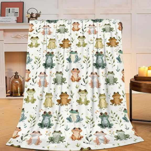1pc Frog Blanket Super Soft Comfortable Cute Frog Blanket Plush Bedding Decorative Blanket Frog Gift Suitable for Men and Women