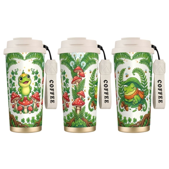 1pc Frog Tumbler 18oz Funny Sarcastic Quote Frog Design, Spill-proof Insulated Daily Coffee Cup