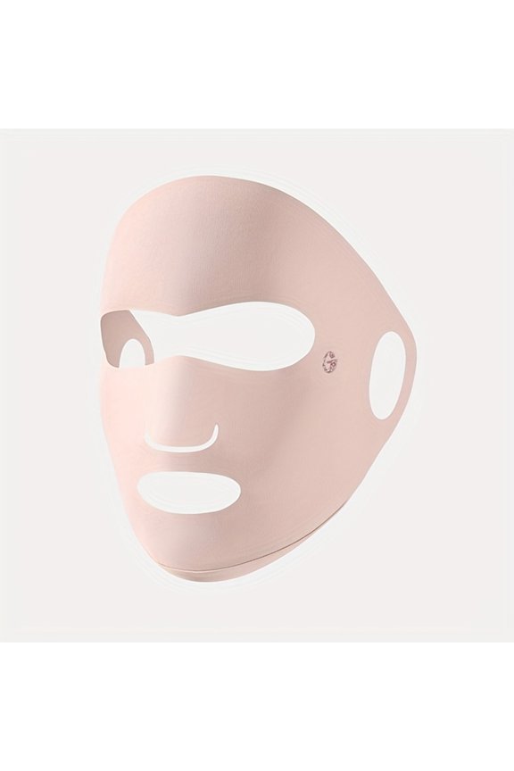 1pc Full Face Sun Protection Mask for Men and Women, Summer Outdoor Sports Running Travel Mask, Thin and Breathable Ice Silky Fiber Fabric Cooling-One Sizepink