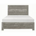 thumbnail image 1 of Full Size wooden platform bed frame with gray finish, no box spring needed for master bedroom., 1 of 7
