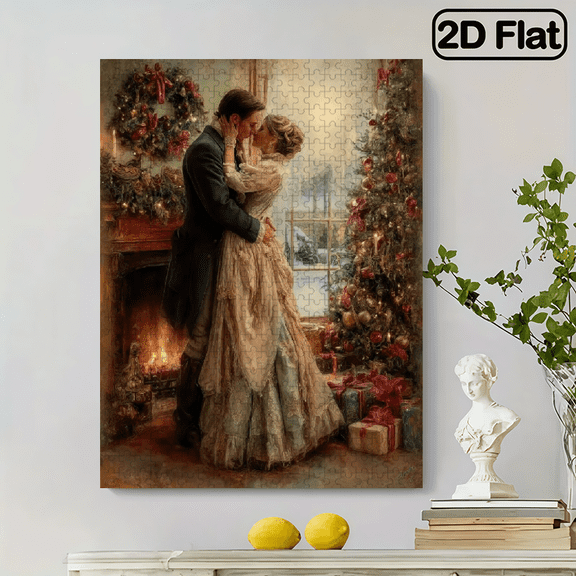 1pc Fun Brain-Boosting Adult Jigsaw Puzzle - New Style1pc Fun Brain Teaser Adult Puzzle - New Style, Size: 52x30Cm/ 20.5x15Inch, 500pcs. A Victorian Couple Kissing by Ch