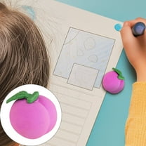 1pc Fun Peach Eraser Cute Fruit Eraser, Durable Rubber Eraser, Smooth Cleaning, No Paper Tear, Pencil Eraser for Writing Correction, Classroom Prizes, Game Rewards, Party Favors, Class Treasure Box