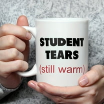 1pc, Funny Coffee Mug, Student Tears Cup, Creative Gifts For Teachers, Birthday Gifts, Valentine's Day Gifts, Holiday Gifts, White, 11oz