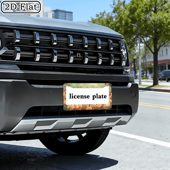 1pc Funny Farm-Themed License Plate Frame with Chicken Design - Rustic Country Style License Plate Holder with Farm Chicken Pattern (Brown/Black/White/Gray/Beige), 12x6 Inch Front Plate Frame wi