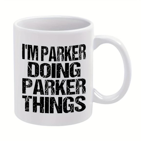 1pc Funny I m Doing Things Mug White Ceramic Coffee Cup with Bold Black Text 11oz Cup Hot Cold Drinks Birthday Holiday Gifts Coffee Lovers Office or Home Use Hand Wash Only Coffee