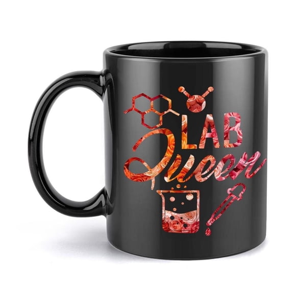 1pc Funny Lab Themed Mug with Lab Design 11oz Ceramic Coffee Cup with Molecular Structure Beaker Chemists Ideal Science Labs Office Parties