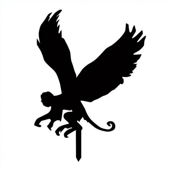 1pc Funny Monkey Garden Ground Decoration Garden Welcome Insert Sign Monkey Yard Metal Sign Decoration