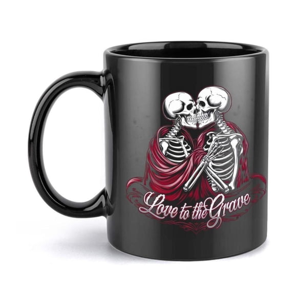 1pc Funny Skeleton Love Ceramic Mug with Bone Themed Design 11oz 360ml Coffee Cup Tea Hot Humorous Halloween Christmas Quirky Drinkware s