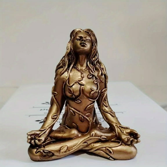 1pc Gaia Mother Earth Statue | Handcrafted Resin Sculpture | Primordial Goddess | Home Altar Decor