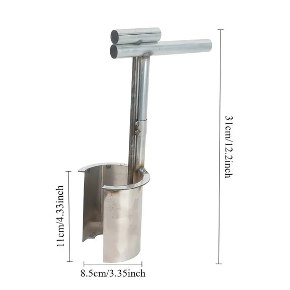 1pc Galvanized Metal Handheld Planting Tool, Garden Transplanter for Efficient Vegetable Seedling Transfer, Ideal for Chili, Egg