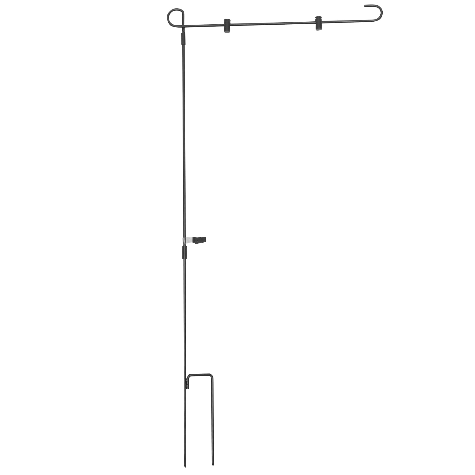 1pc Garden Iron Flag Pole Outdoor Yard Flags Stand Flag Banner Holder