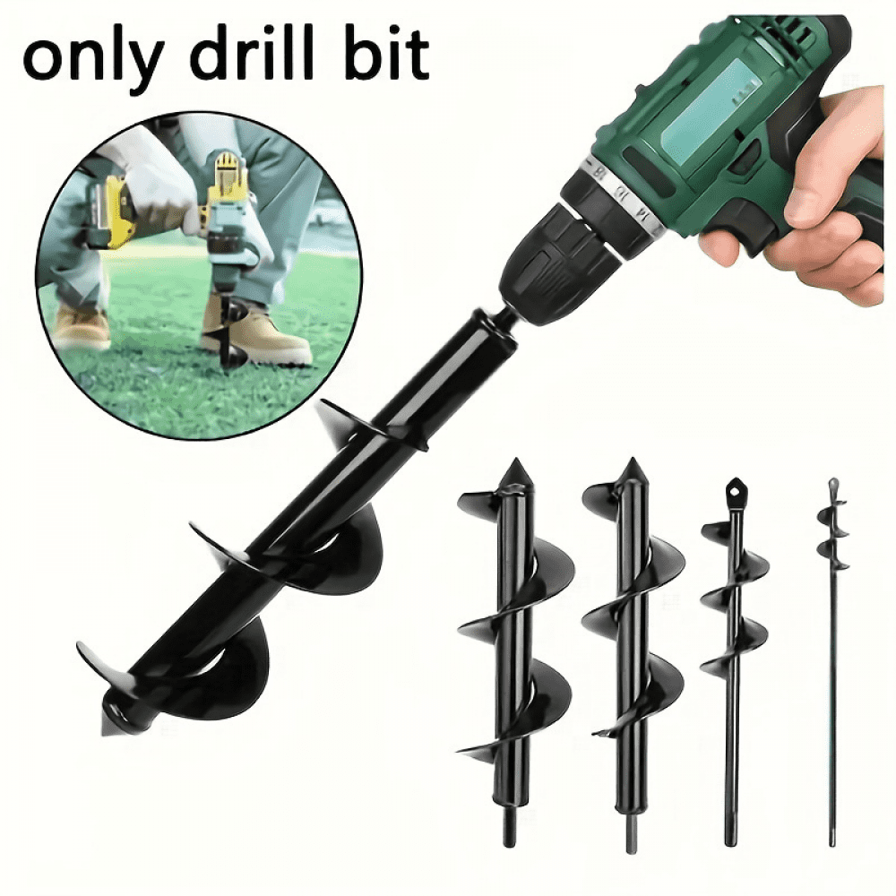 1pc Garden Plant Auger Drill Bit, 3/8" Hex Drive Cement Board Drill