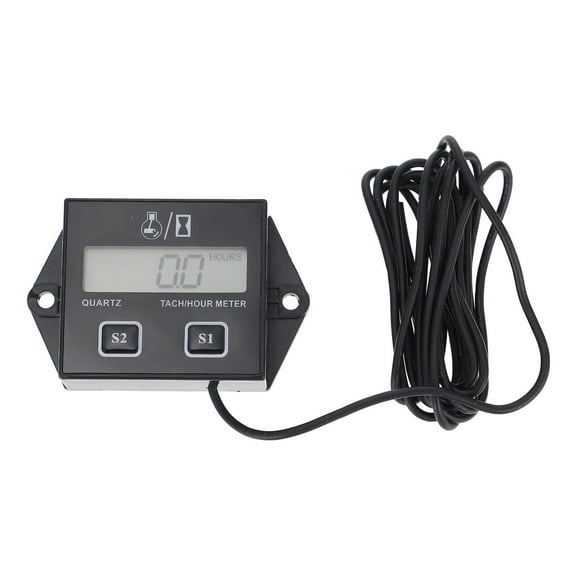 YOSADIER Renaclipy Inductive Tachometer with Timer, Black ABS, Professional Gauge for Motorcycle and Lawn Mower