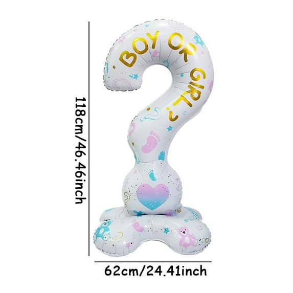 1pc Gender Reveal Party Decoration Balloons Boy Or Girl Theme Birthday Celebration Supplies Indoor Party Decoration Supplies (Question Mark)