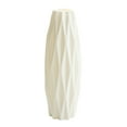 thumbnail image 1 of 1pc Geometric Origam Plastic Shatterproof Flower Plant Pot Vase for Study Room Home Wedding Decor (White) Graduation Decorations, 1 of 3