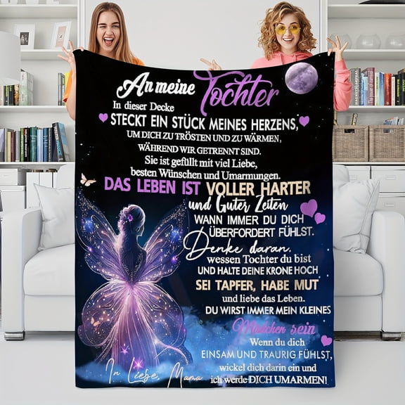 1pc German Gifts For Daughter Blanket Soft Flannel Sofa Blanket TV Blanket Warm Cozy Nap Throw Blanket For Bed Sofa Home Decor