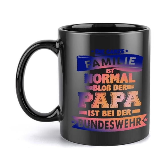 1pc German Text Funny German Father s Day Mug 11oz 360ml German Phrase Coffee Cup with Papa German Family Sayings Black White German Lettering Dad Grandpa German Language Learners