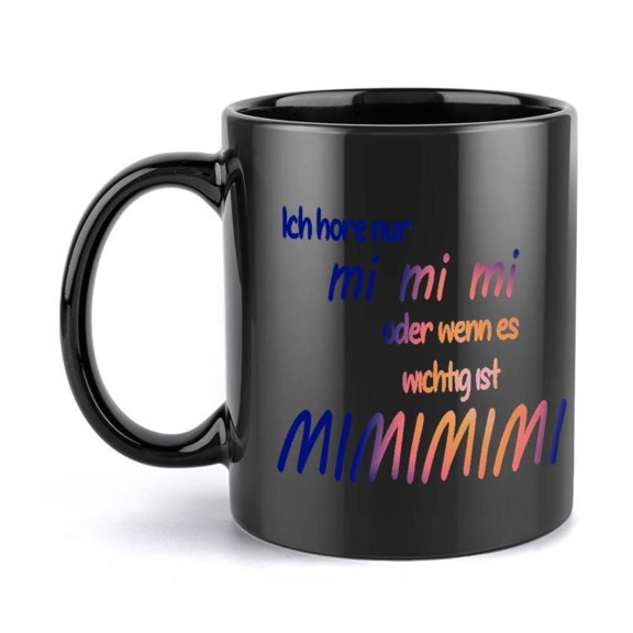 1pc German Themed Funny German Text Coffee Mug 11oz White Black Multilingual Cup with German Phrases Ideal German Learners Office Use Birthday Wedding Party Supplies Ceramic German