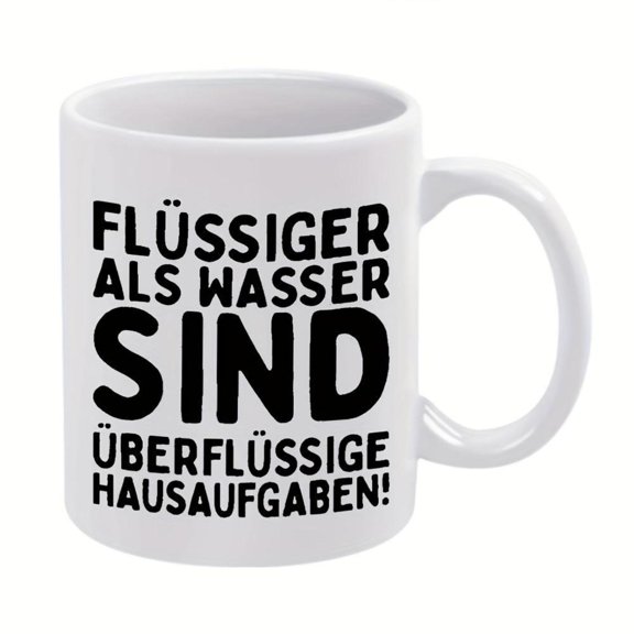 1pc German text quote 11oz Ceramic Coffee Mug All Seasons Ideal Friends Family