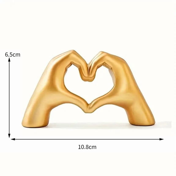 1pc Gesture Decoration Heart Finger Statue Modern Art Sculpture Decor Love Figurines Bedroom Home Desktop Wedding ornaments
