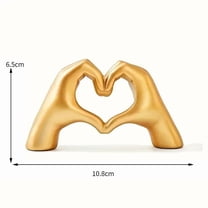 1pc Gesture Decoration Heart Finger Statue Modern Art Sculpture Decor Love Figurines Bedroom Home Desktop Wedding ornaments