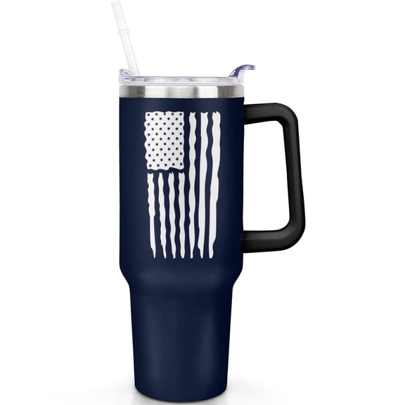 1pc Gifts for Men 40oz Tumbler with Straw & Handle - Insulated Stainless Steel Cup | Holiday Gift for Man Women (Christmas, Valentine's, Birthday)