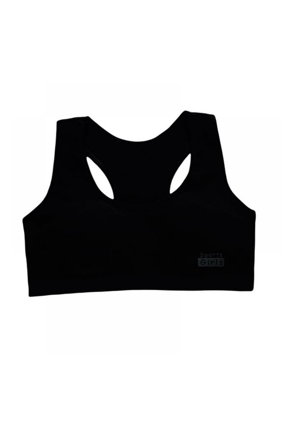 1pc Girls Bra Teen Underwear Vest Puberty Sport Training Bra Breathable No Trace Bras for Teen Girl 8-12Y