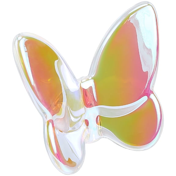 1pc Glass Butterfly Display Decorations for Home Desktop Decoration Clear AB 79x41x75.5mm