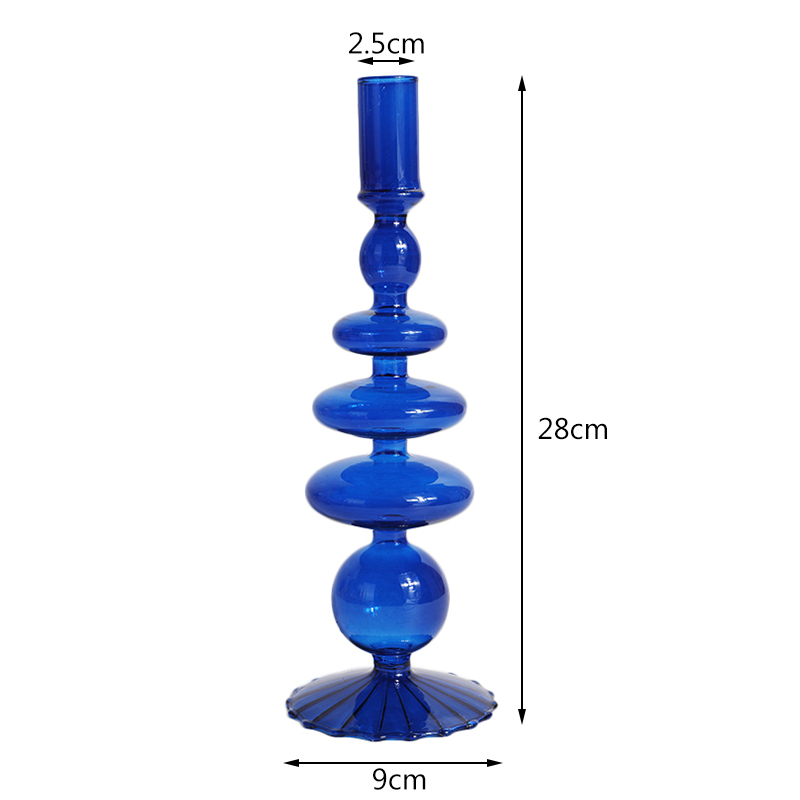 1pc Glass Candle Holder For Wedding Decorations Candlestick Romantic