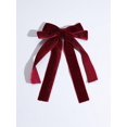 thumbnail image 1 of 1pc Glittery Ribbon Bowknot Hair Barrette With Long Ribbon, Suitable For Everyday Wear, Parties, Festivals For Women, 1 of 4