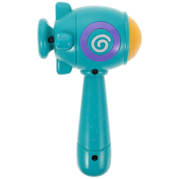 1pc Glowing Hammer Plastic Hand Rattle Plaything Kid Early Learning Toy