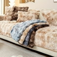 thumbnail image 1 of 1pc Gradient Velvet Sofa Covers, Imitation Rabbit Plush Sofa Slipcover, Pet's Favorite, Dog Friendly, Couch Cover, Thick Plush Seat Sofa Protector, Fuzzy Non Slip Sofa Cover, Furniture Protector, 1 of 4