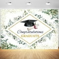 thumbnail image 1 of 1pc 2025 Graduation Season Photography Backdrop, White Plant Pattern High-Density Opaque Fabric Studio Event Portrait Photo Background, 1 of 3